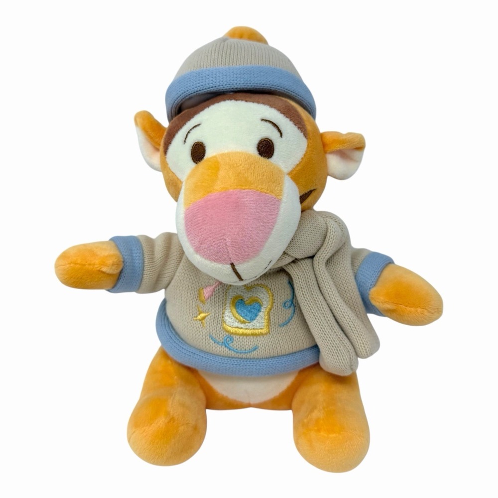 Disney Winnie‎ the Pooh Tigger Winter Plush Sweater Scarf Beanie Stuffed Animal